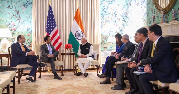 Prime Minister Narendra Modi’s two-day visit to the United States began with a series of high-profile meetings