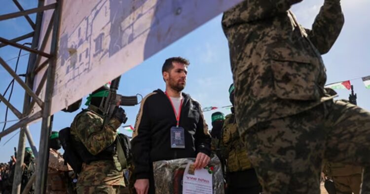 The Hamas terrorist group in Gaza handed over three more hostages to the Red Cross on Saturday