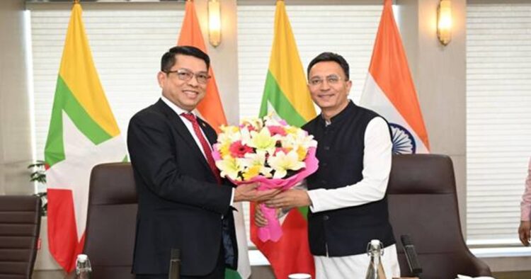 Deputy Minister for Ministry of Commerce, Myanmar met with Jitin Prasada, Union Minister of State of Commerce & Industry