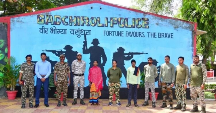 Two hardcore Maoists have surrendered before the police and security forces in Maoist-hit Gadchiroli district