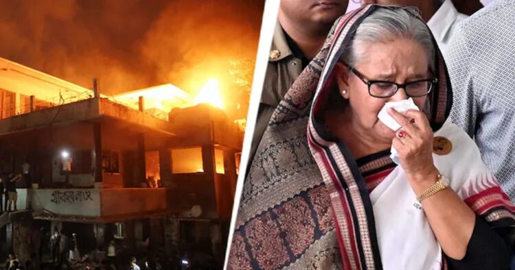 Sheikh Hasina lashed out following hundreds of protesters