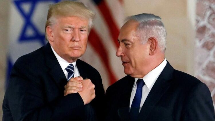 US President Donald Trump (left) & Israeli Prime Minister Benjamin Netanyahu