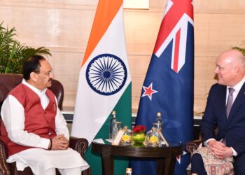 JP Nadda with Christopher Luxon (PC: Twitter)
