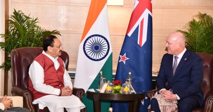 JP Nadda with Christopher Luxon (PC: Twitter)