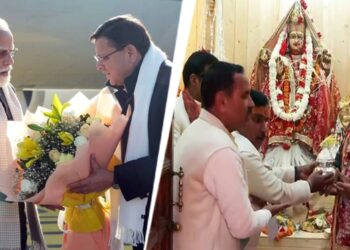 Prime Minister Narendra Modi visited the Mukhimath Temple in Uttarakhand’s Uttarkashi district