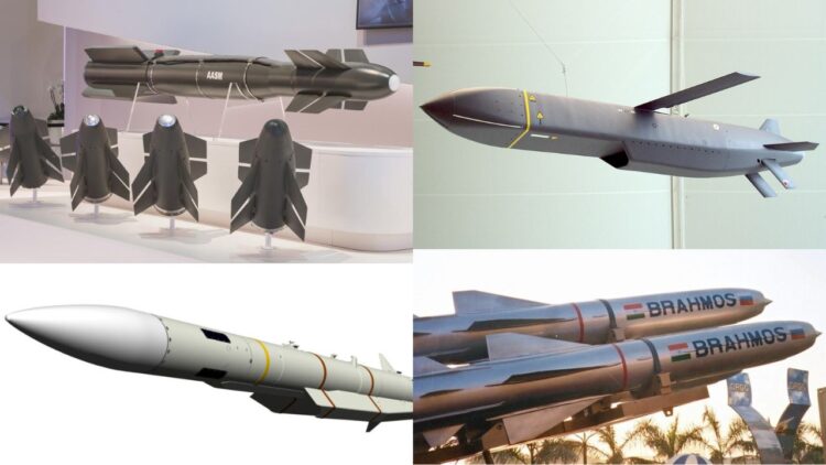 HAMMER, SCALP-EG, BVRAAM ,Brahmos (PC: Safran/Wikipedia/ Think Defence/ BrahMos Aerospace)