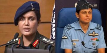 Wing Commander Vyomika Singh and Colonel Sofiya Qureshi, both pioneering officers, address the media on India's Operation Sindoor in response to the Pahalgam terror attack.