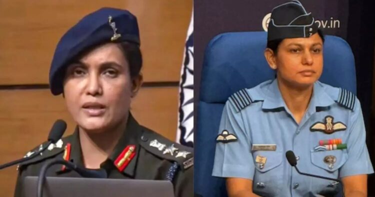 Wing Commander Vyomika Singh and Colonel Sofiya Qureshi, both pioneering officers, address the media on India's Operation Sindoor in response to the Pahalgam terror attack.