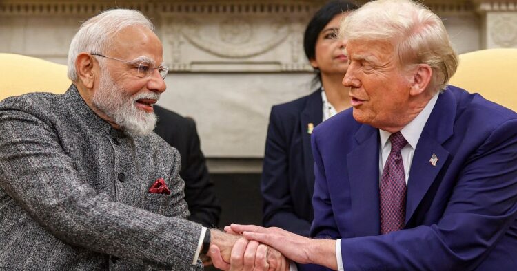 PM Modi and President Trump during a meeting at White House (PTI Photo)